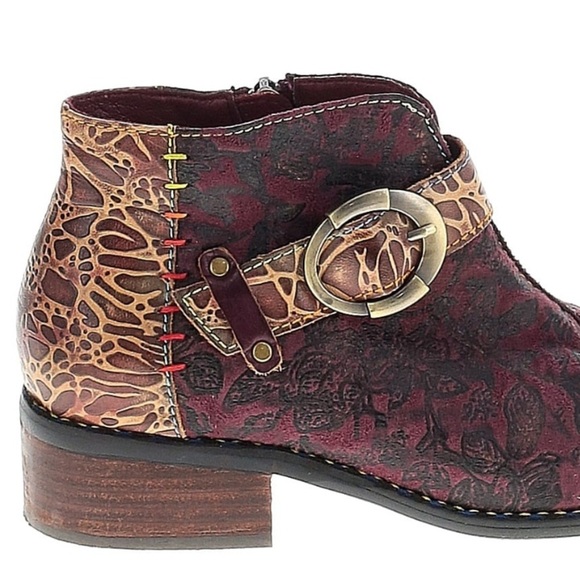 L'ARTISTE GEORGIANA French Inspired Ankle Boots Bootie’s Size EU 36 US 6 Leather - Picture 4 of 6